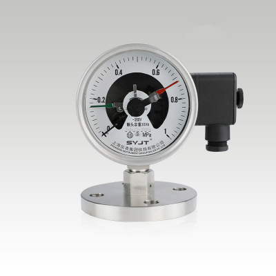 YXC-100BF-MF法蘭電接點(diǎn)隔膜壓力表 